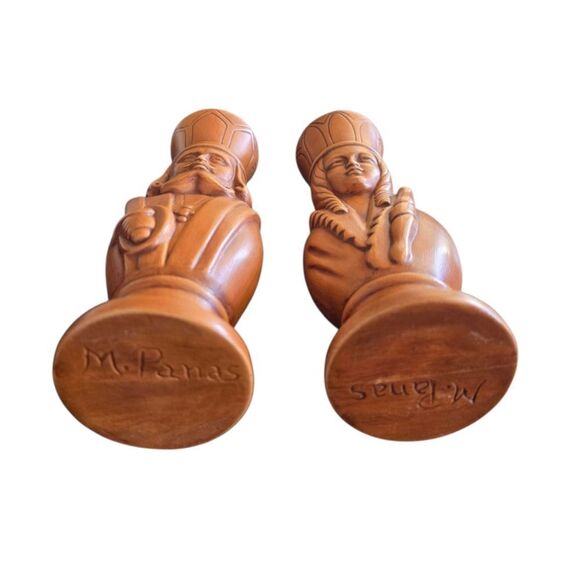 Ceramic Large King and Queen 9" Figurines Hearts Playing Cards - Picture 8 of 9